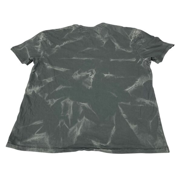 Allsaints Shirt Mens Medium Relaxed Fit Dark Gray Acid Wash Short Sleeve Casual - Picture 5 of 13